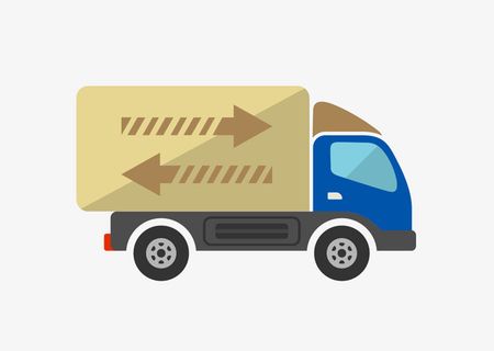 货车运输快递物流发货免抠