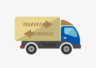 货车运输快递物流发货免抠