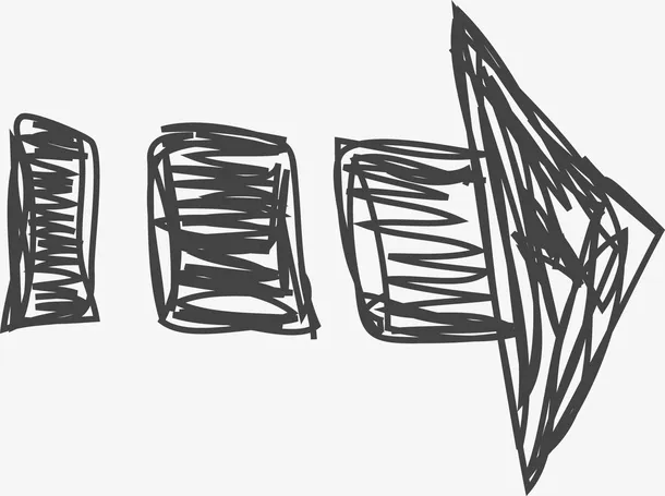 矢量手绘箭头素材免抠