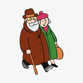 拄着拐杖行走的人免抠