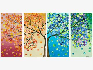 四季书签设计免抠