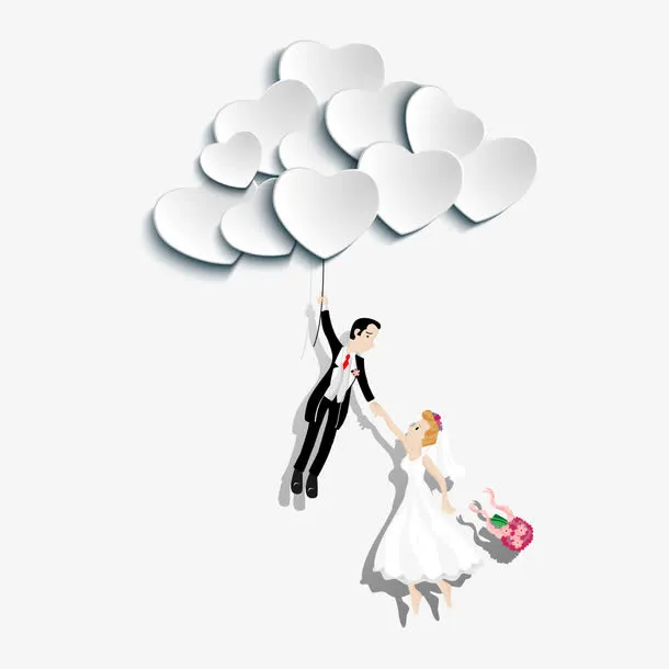 婚礼元素免抠标签元素