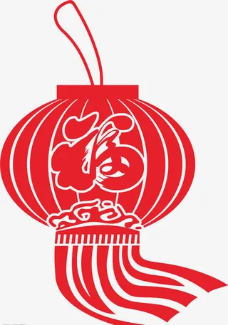 春祝福  中国风喜庆灯笼免抠