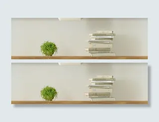 书本绿色植物灰色墙面高清摄影免抠