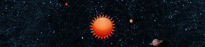童趣卡通太阳宇宙背景高清