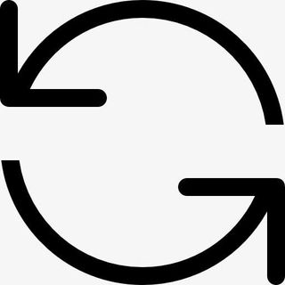 两圆逆时针旋转箭头符号图标免抠