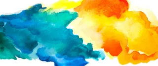 蓝色与橙色墨迹背景高清