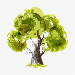 画框里的树图片素材免抠