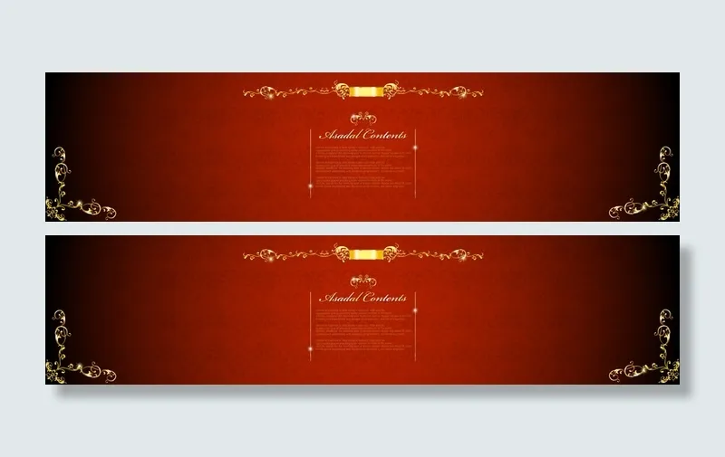 欧式花纹边框banner矢量素材,条幅,花纹,边框,线条,金高清