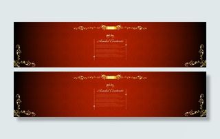 欧式花纹边框banner矢量素材,条幅,花纹,边框,线条,金高清