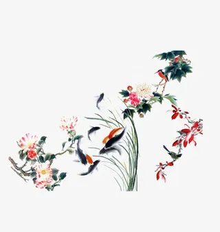 中国风花卉素材免抠