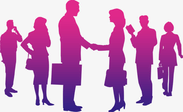 紫色剪影交易团队招聘免抠