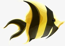 卡通清凉夏日鱼效果免抠