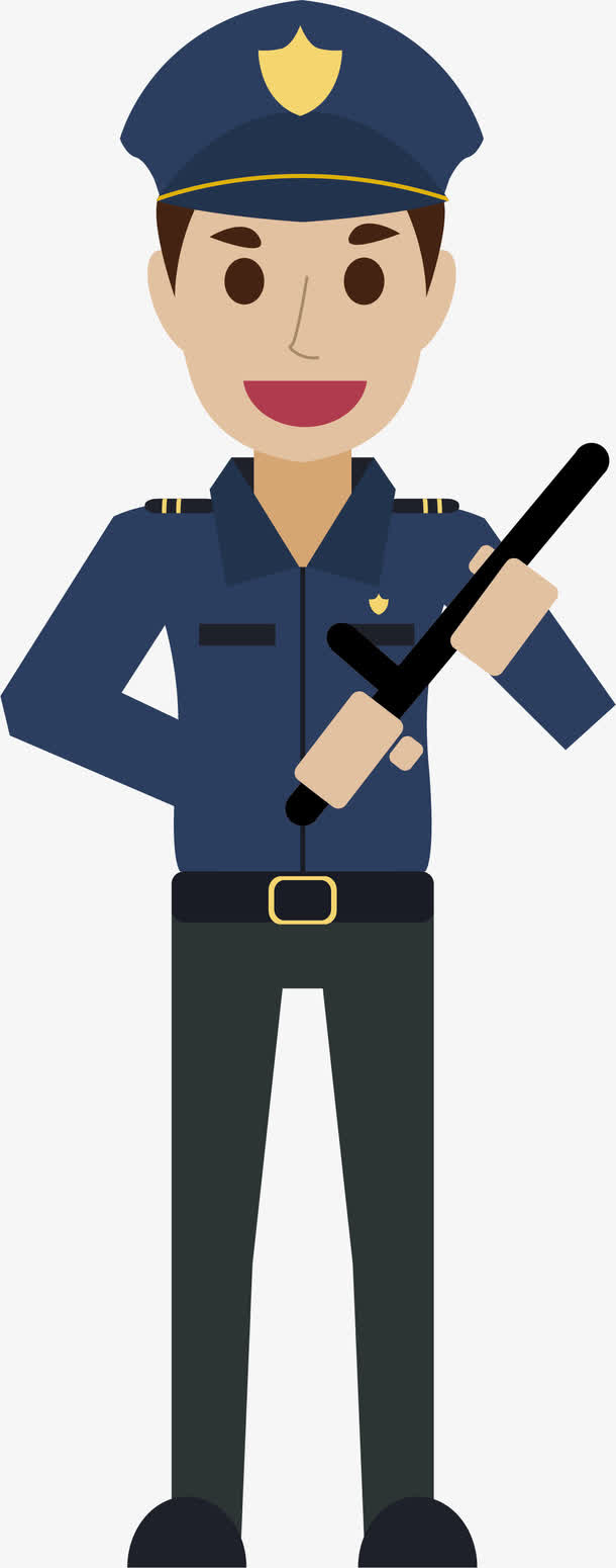 手拿警拐免抠