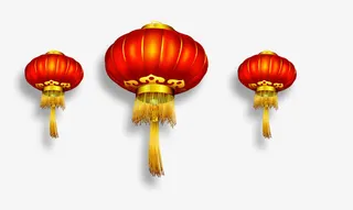 鸡年海报灯笼免抠