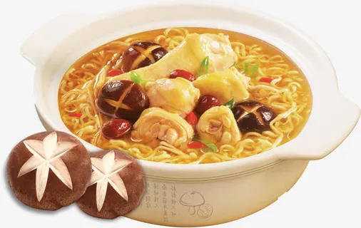 香菇炖鸡面条食物免抠 香菇炖鸡面条食物免抠