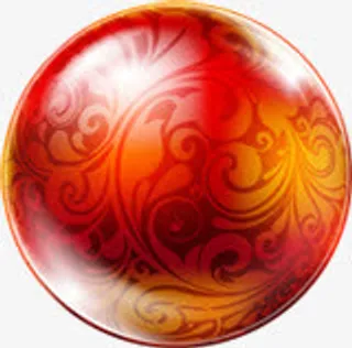 设计夏日圆形印花效果免抠