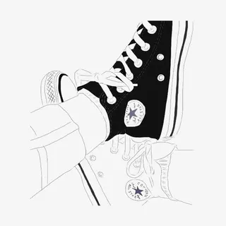 匡威帆布鞋免抠