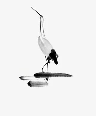 中国风水墨山水透明免抠png免抠