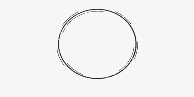 白色线条圆圈简约商业素材免抠