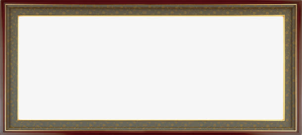 巨幅山水画画框PSD免抠