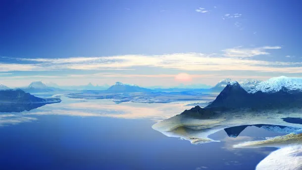 唯美浪漫南极洲景免抠