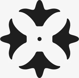 角花底纹花型对称平面图形免抠