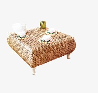 草编藤编榻榻米茶几免抠