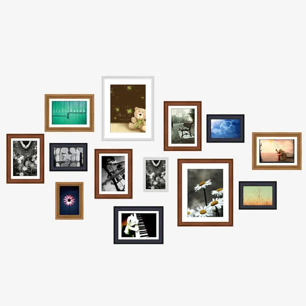 精致照片墙免抠