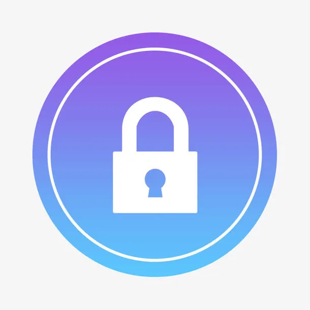 紫色渐变常用账户管理手机图标免抠