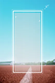 蓝色矢量简约青春毕业季背景素材高清