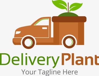 矢量鲜花速递企业LOGO图标免抠