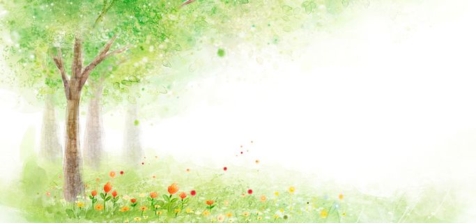 春天高清卡通手绘背景