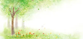 春天高清卡通手绘背景