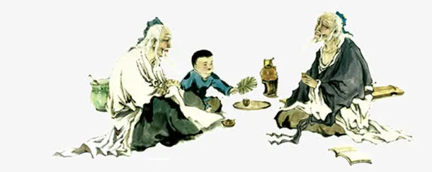 聊天的古代人物免抠