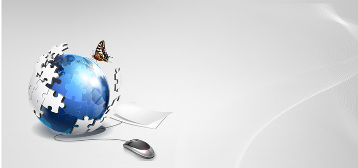 互联网现代简约科技灰色背景海报高清