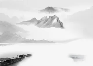 水墨山免抠