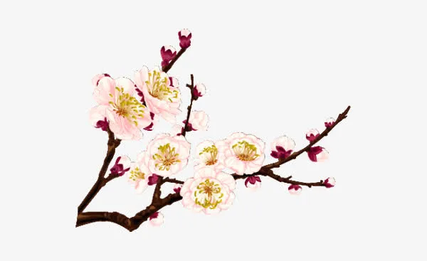 中国元素桃花免抠