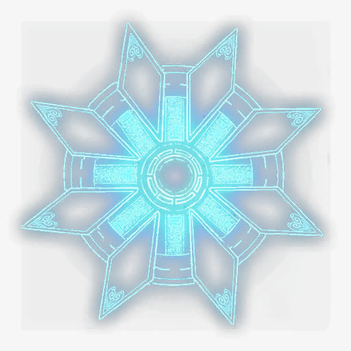 机械式的蓝色雪花免抠