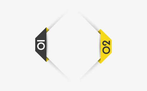 黄色数字方框免抠