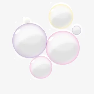 矢量彩色透明三维气泡免抠