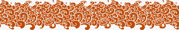 红色海浪花纹中国风中秋免抠