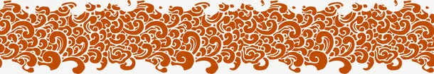 红色海浪花纹中国风中秋免抠