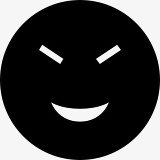 有趣的表情符号的黑色固体界面图标免抠