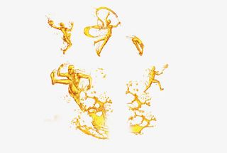 创意啤酒花运动的人免抠