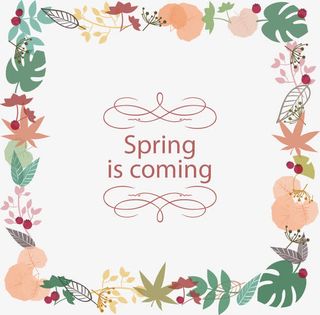 手绘春天元素免抠