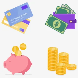 矢量现代风格经济免抠图标元素