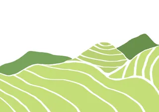 生机勃勃的绿和山免抠