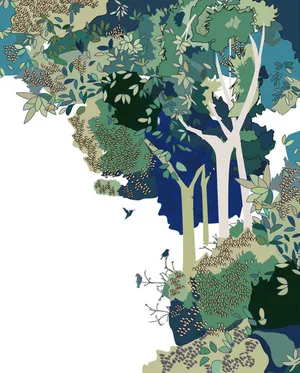 矢量图森林植物海报背景图高清