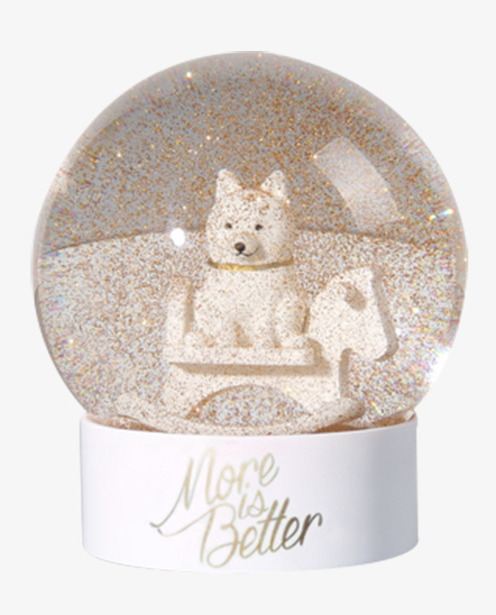 才貌双全雪花水晶球摆件免抠